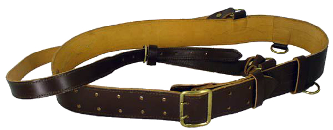 Hungarian Sam Brown Belt  Leather with Shoulder Strap 
